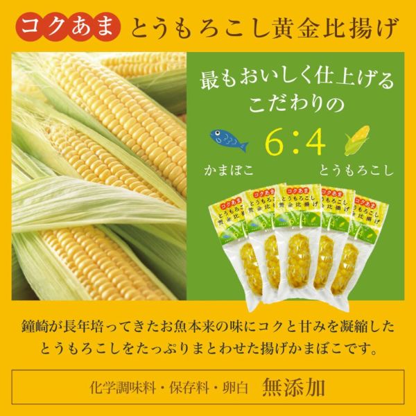 とうもろこし黄金比揚げ（5個セット） | かまぼこの鐘崎